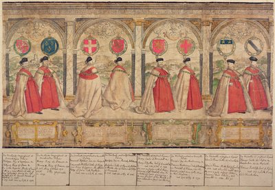Imaginary Composite Procession of the Order of the Garter at Windsor, engraved by Marcus Gheeraerts the Elder by English School